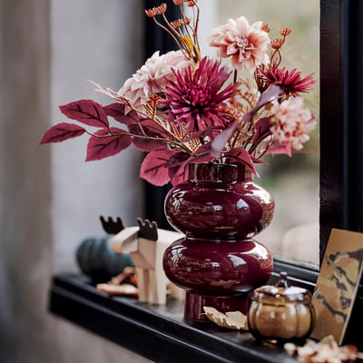 SMYCKA Ramo artificial, int/ext rosa, 40 cm