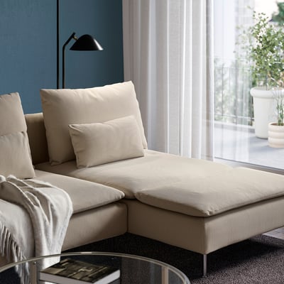 SÖDERHAMN Sofá 4 asientos, +chaiselongue/Kelinge beige