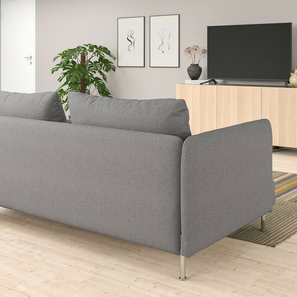 SÖDERHAMN Sofá con 3 asientos, Tonerud gris