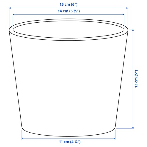 SOJABÖNA Maceta, blanco, 12 cm