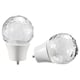 SOLBLOMMOSSA Remates, 1 par, blanco/vidrio