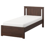SONGESAND Base de cama, café, Individual