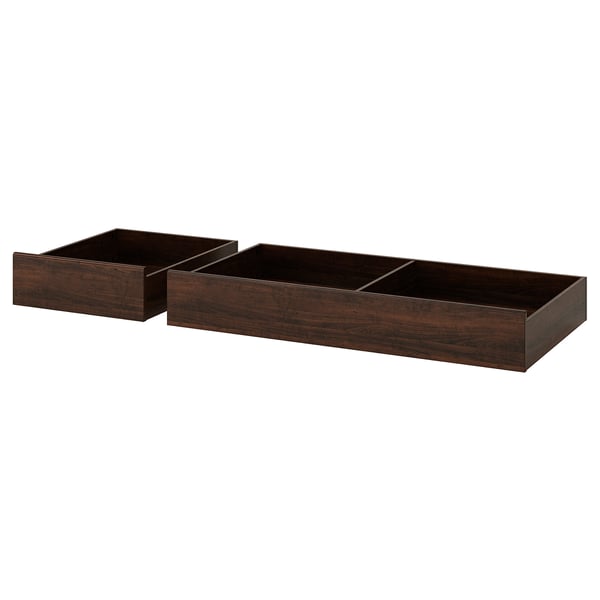 SONGESAND Cajón de cama, 2 piezas, café, Queen/King