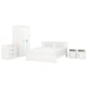 SONGESAND Muebles para recámara, 5 piezas, blanco, Queen