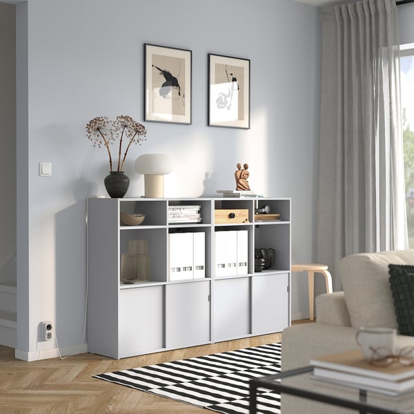 SPIKSMED Combinación de almacenamiento, gris claro, 155x32x96 cm