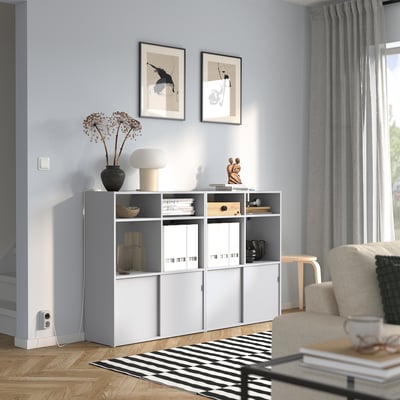 SPIKSMED Combinación de almacenamiento, gris claro, 155x32x96 cm