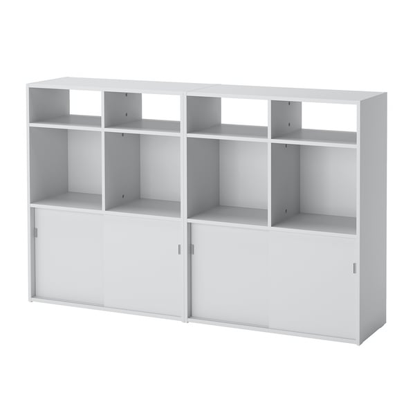 SPIKSMED Combinación de almacenamiento, gris claro, 155x32x96 cm