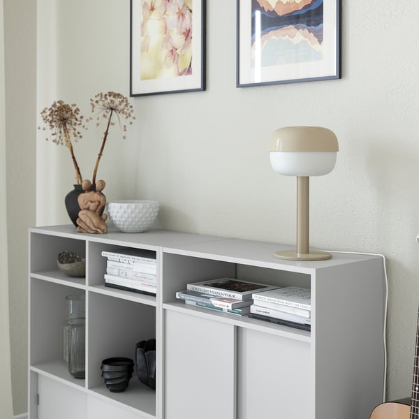 SPIKSMED Combinación de gabinetes, gris claro, 137x32x96 cm