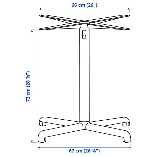 STENSELE Base estrella, carbón, 73 cm