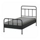 STJÄRNÖ Base de cama, carbón/Lyngör gris oscuro, Individual