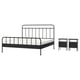 STJÄRNÖ / GRÅFJÄLLET Muebles para recámara, 3 piezas, carbón, King