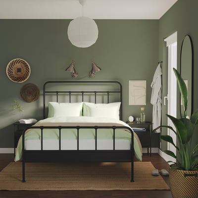 STJÄRNÖ / GRÅFJÄLLET Muebles para recámara, 3 piezas, carbón, Matrimonial