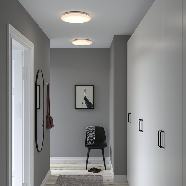 STOFTMOLN Lampara de techo/pared LED, Inteligente regulac lumin inalámbr/blanco cálido blanco, 15 "