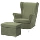 STRANDMON Funda para sillón/taburete, Naggen verde grisáceo