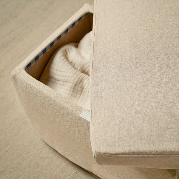 STRANDMON Funda para taburete, Naggen beige
