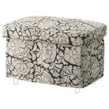 STRANDMON Funda para taburete, Ribersborg gris oscuro/beige