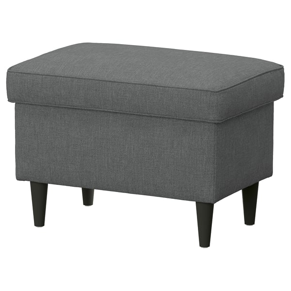 STRANDMON Taburete con almacenaje, Nordvalla gris oscuro