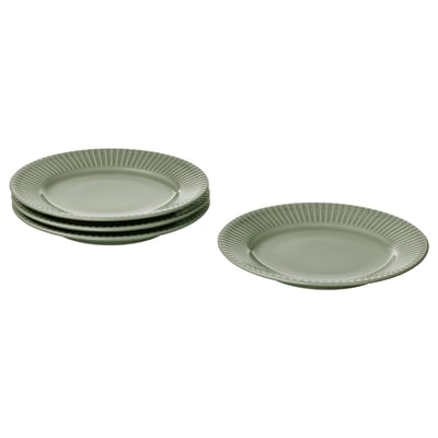 STRIMMIG Plato, gres gris-verde claro, 21 cm