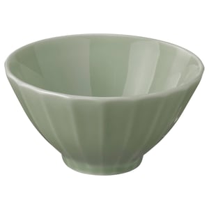 STRIMMIG Tazón, gres gris-verde claro, 11 cm