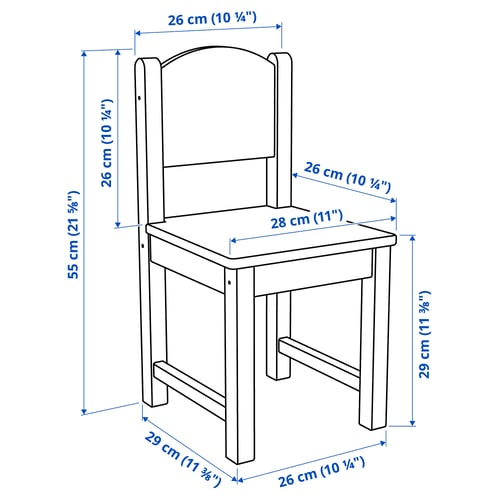 SUNDVIK Silla para niño, azul