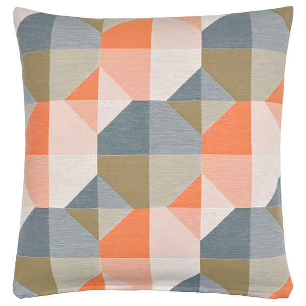 SVARTHÖ Funda de cojín, naranja/multicolor, 50x50 cm