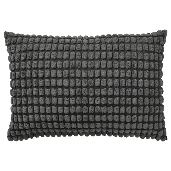 SVARTPOPPEL Funda de cojín, carbón, 40x58 cm