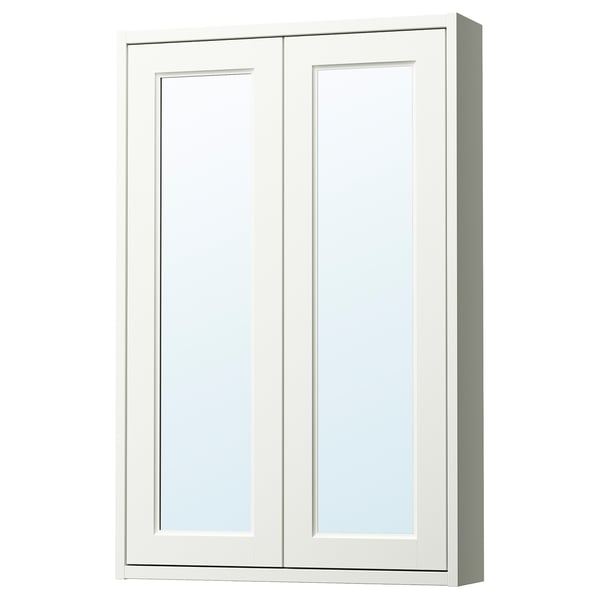 TÄNNFORSEN Gabinete de espejo con puertas, blanco, 61x15x94 cm