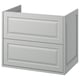 TÄNNFORSEN Mueble lavabo con cajones, gris claro, 76x53x64 cm