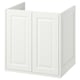 TÄNNFORSEN Mueble para lavabo con puertas, blanco, 61x53x64 cm