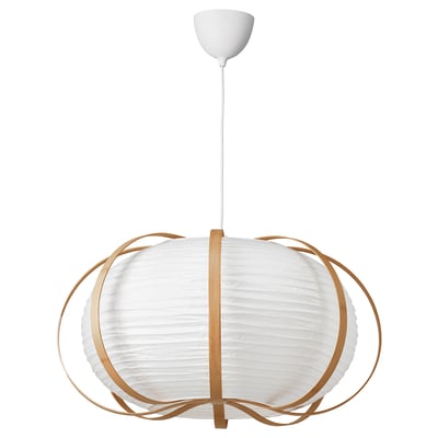 TAGGTOFS / HAVSDJUP Lámpara de techo, blanco bambú, 67 cm