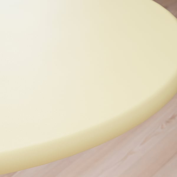 TÅNEBRO Mesa lateral, int/ext/amarillo claro, 46 cm