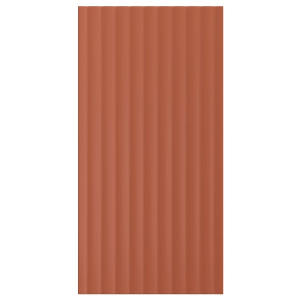 TERRSJÖ Panel lateral, rojo-café motivo de ondas, 39x78 cm