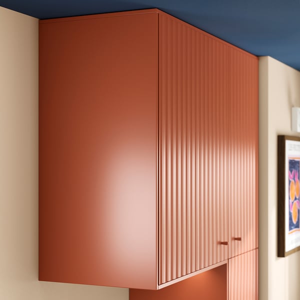 TERRSJÖ Panel lateral, rojo-café, 39x229 cm