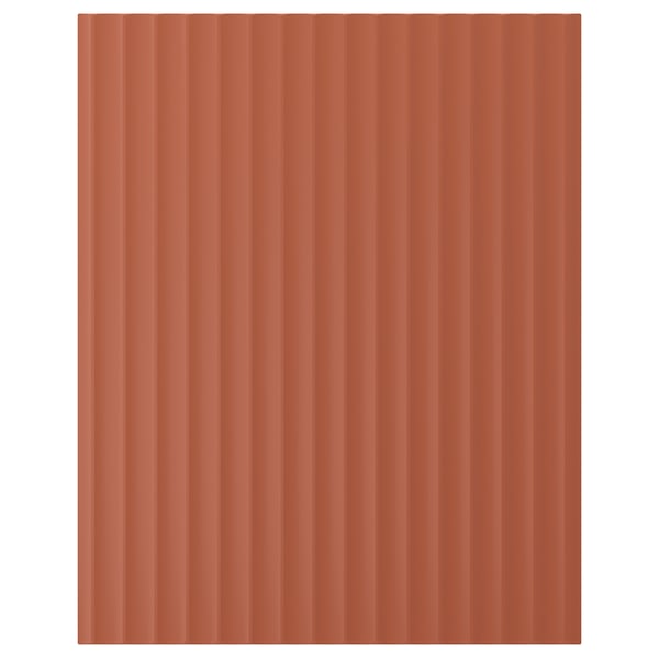TERRSJÖ Puerta, rojo-café motivo de ondas, 61x76 cm