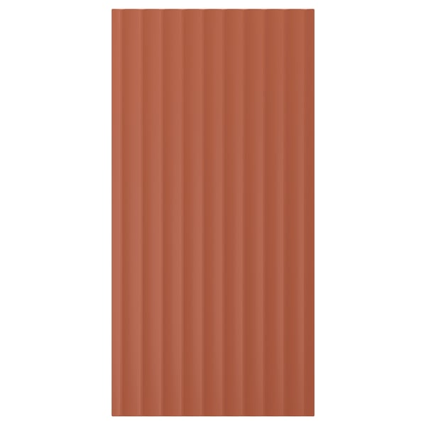 TERRSJÖ Puerta, rojo-café motivo de ondas, 38x76 cm
