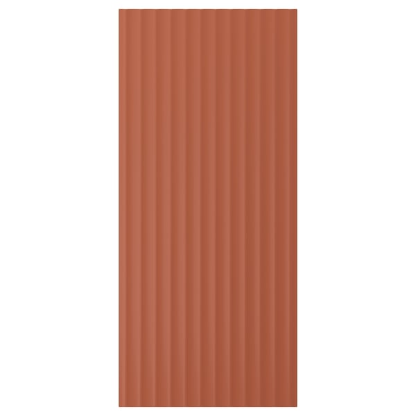 TERRSJÖ Puerta, rojo-café motivo de ondas, 46x102 cm