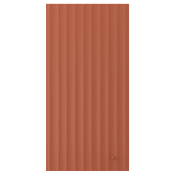 TERRSJÖ Puerta, rojo-café motivo de ondas, 38x76 cm