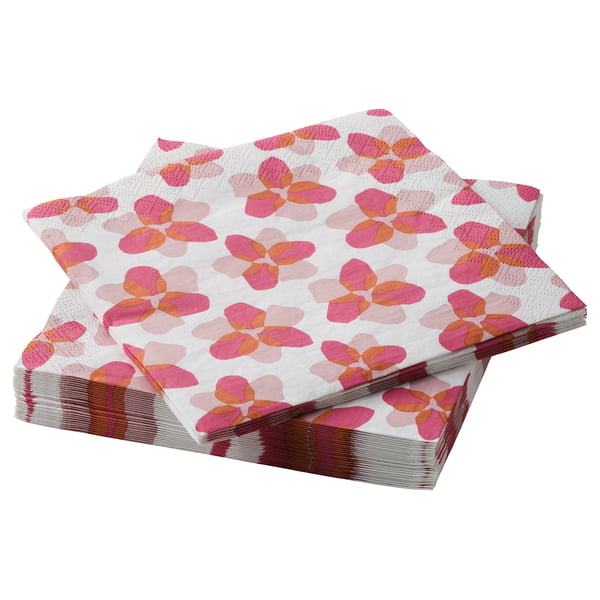 TOFSAND Servilleta de papel, rosa, 33x33 cm