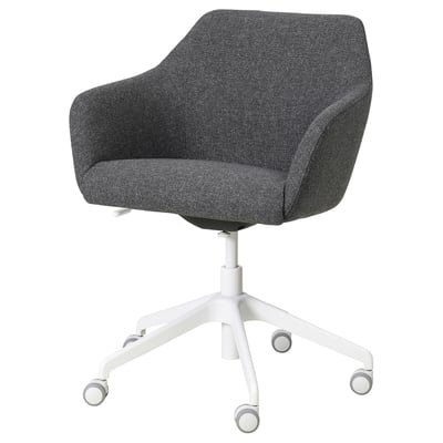 TOSSBERG / LÅNGFJÄLL Silla sala de juntas, Gunnared gris oscuro/blanco