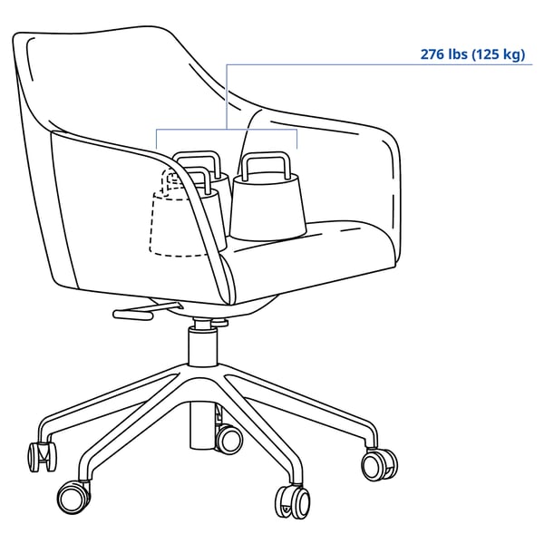 TOSSBERG / LÅNGFJÄLL Silla sala de juntas, Gunnared gris oscuro/negro