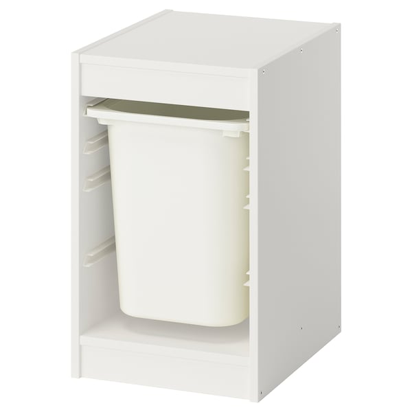 TROFAST Combinación de almacenaje con caja, blanco/blanco, 34x44x56 cm