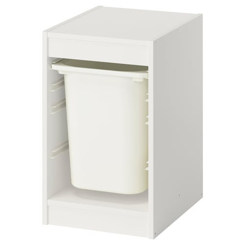TROFAST Combinación de almacenaje con caja, blanco/blanco, 34x44x56 cm