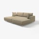 UPPÅKRA Sofá modular 3 asientos, con chaiselongue dcha +taburete/Johanneshov Café/beige
