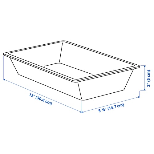 UPPDATERA Bandeja para utensilios, blanco, 15x31 cm