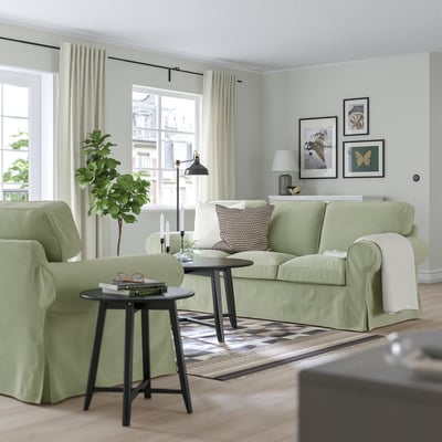 UPPLAND Sofá con 3 asientos, Hakebo Gris/verde