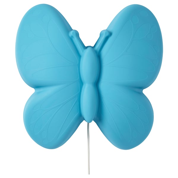 UPPLYST Lámpara pared LED, mariposa azul claro