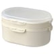 UTBJUDA Lonchera apilable p/alimentos secos, gris claro/beige