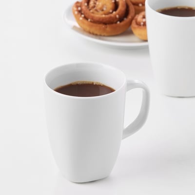 VÄRDERA Taza, blanco, 30 cl