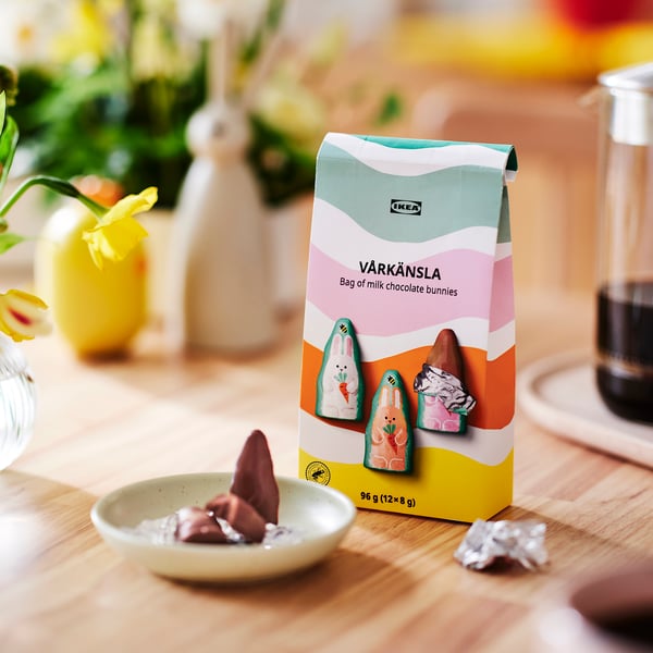 VÅRKÄNSLA Bolsa conejitos de chocolate blanco, 96 g