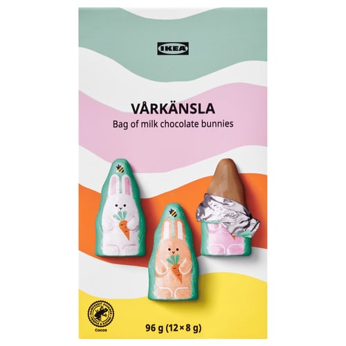 VÅRKÄNSLA Bolsa conejitos de chocolate blanco, 96 g
